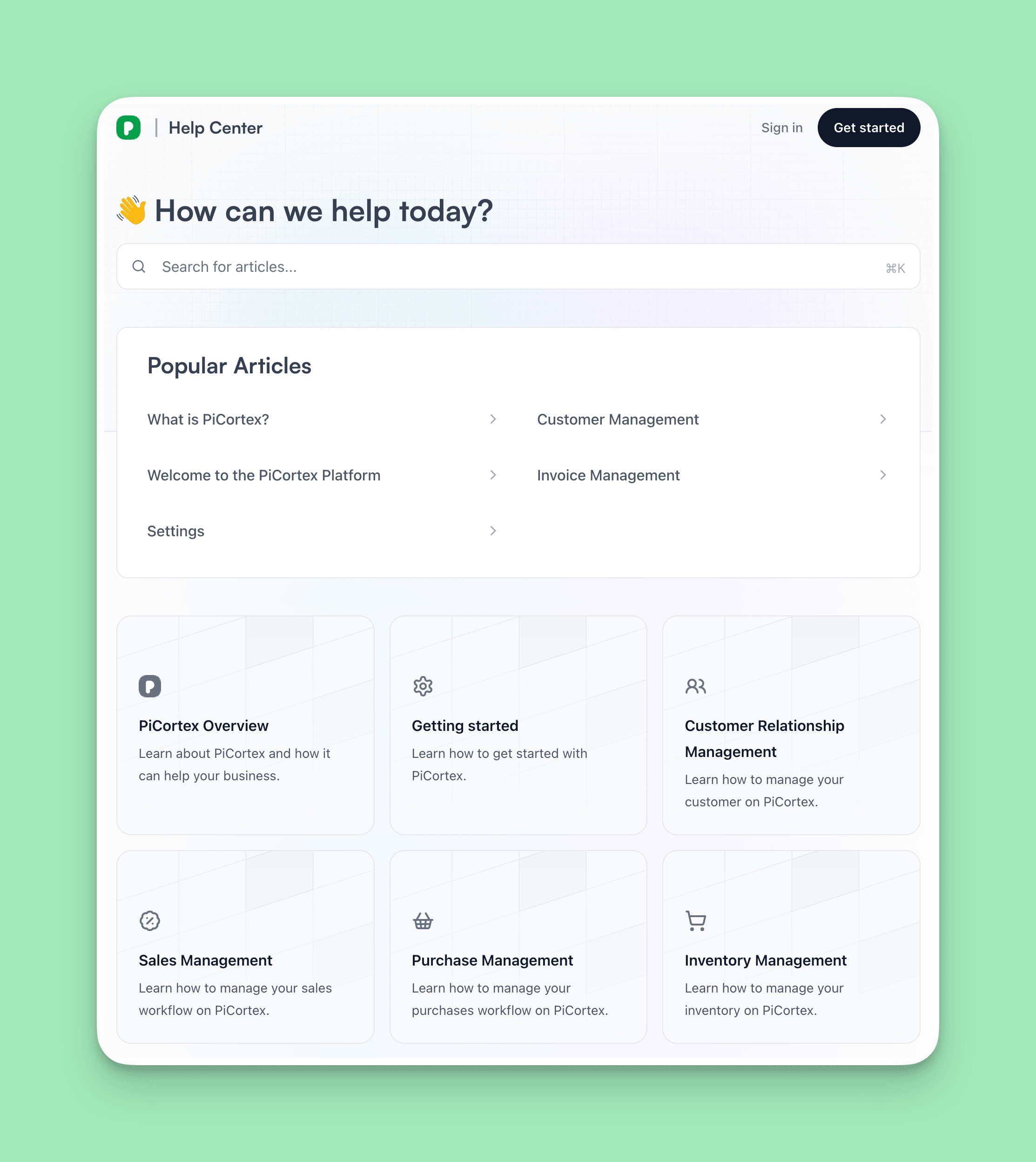Introducing the Help Center