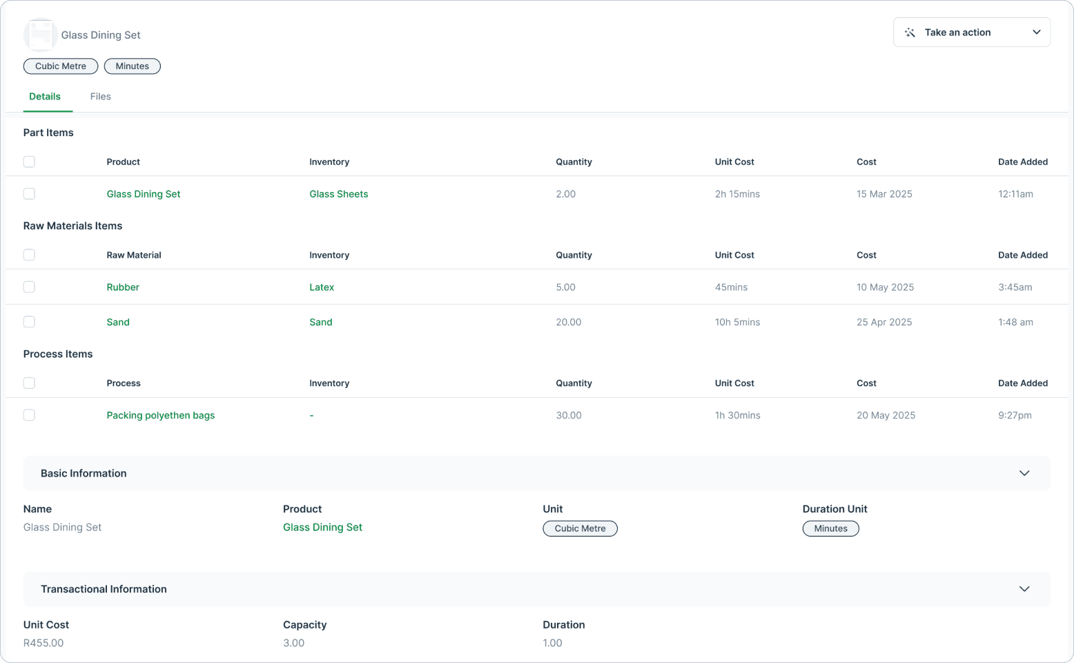 Product Costing & BOM Tracking